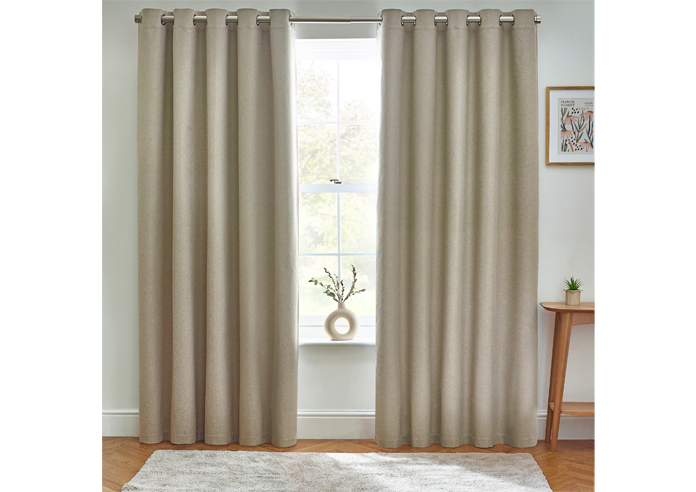 Dawn (Blackout) Eyelet, Natural - Ready Made Curtains - Image 7